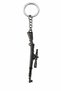 Unisex Metal Rifle Figured Keychain Black Color Durable Design - 2