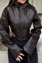 Zr Motorcu Brown Women's Leather Jacket