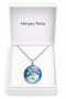 Unisex Silver Color Chain Necklace with Blue Planet Pattern Metal End 60 cm - 5