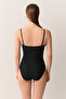 Iris Gathering Strapless Swimsuit - 4