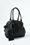 Washable Leather Multi-Compartment, Shoulder and Arm Bag Black Model: (571-14-18E) - 3