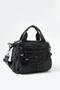 Washable Leather Multi-Compartment Crossbody Shoulder Bag Black Model: (571-14-12U) - 3