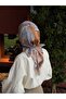 Cotton Soft Roza Pattern Scarf-Cloud/Brown - 5