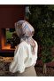 Cotton Soft Roza Pattern Scarf-Cloud/Brown - 8