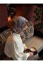 Cotton Soft Roza Pattern Scarf-Cloud/Brown - 3
