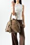 Washable Leather Multi-Compartment, Shoulder and Arm Bag Brown Model: (571-14-18E) - 2