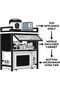 Microwave Stand with Enclosed Cabinet Doors - 8