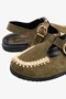 Lorin Khaki Suede Leather Women's Sandals - 5
