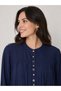 100% Silk Dress with Guipure Detail on the Sleeves and Skirt and Side Pockets - 3