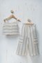 Girl's 100% Cotton Muslin Summer Set - Cargo Pocket and Stripes - 8