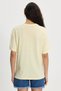 Women's Oversize Wide Cut 100% Cotton Crew Neck Short Sleeve Printed Yellow T-Shirt - 6