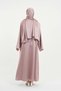 Powder Pink Women's Aysha Abaya, Ferace & Shawl - Length 135 cm - 5