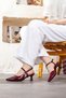 Women's Belt Detailed Low Heel Shoes - 4