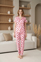 طقم بيجامة نسائي بأكمام نصفية من ميلان مع أزرار أمامية - 2