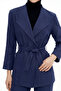 Belted Double-Breasted Jacket and Trousers Set - 2
