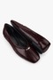 Women's Viana Burgundy Leather Ballerinas with Gold Buckle - 3