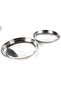 Stainless Steel Designer Serving Tray, 24 + 26 cm - 7