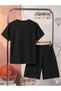 Guitarist Astronaut Printed Top and Shorts/T-Shirt Summer Children's Two-Piece Set - 2