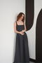 Polka Dot Strappy Long Dress - 3