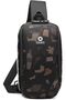 9281 Reflective Waterproof Anti-Theft Sling Bag with USB Port, Camo - 3