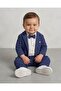 Baby Boy Blue Jacket, Pants, Snap Button Shirt, 3-6-9-12-18-24 Months Stylish Bow Tie 4-Piece Set