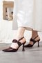 Women's Back Pack Belt Pieces Heeled Shoes - 4