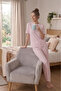 Candy Stripe Crew Neck Short Sleeve Women's Pajama Set - 2