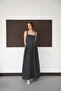 Polka Dot Strappy Long Dress - 4