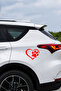 Paw Sticker - Heart Paw Car Sticker - Motor Sticker 15X13Cm - 2