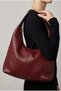 Women's Burgundy Color Knitted Patterned Women's Shoulder Bag Large Size Stylish Daily Bag