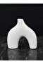 Modern Decorative Vase – Ceramic-Looking Matte Texture, Luxurious Modern White Vase - 2