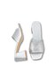 Carina Gioia Women's Heeled Slippers 0012200 Silver Skin - 5