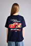 100% Cotton Cars Printed Navy Blue Oversized Short-Sleeved T-Shirt. H0552Ax26Sm - 5