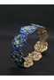 Flower Model Elastic Steel Bracelet Multi Color Stylish Style Flower Nature Themed Steel Bracelet - 4