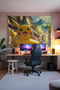 Pikachu Pokemon Themed Wall Covering – Large Size Tapestry Wall Carpet, Game Anime Movie Room Decor - 2