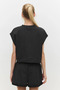 Crew Neck Short Sleeve T-Shirt with Ribbed Hem - 6