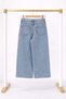 Girl's Stoned Wide-Leg Jeans – High-Waisted Shiny Stone Detailed Denim Trousers - 6