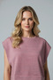 Crew Neck Short Sleeve T-Shirt with Ribbed Hem