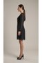 Apsen Women Black Black Square Collar Transparent Long Sleeve Midi Dress 4520-100 - 7