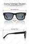 Handmade Acetate - Polarized - Uv400 Protected Black Color Men's Sunglasses 56 Ekartman Dkgg6294C1 - 2