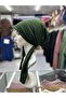 Scarf Bonnet Cotton Fabric Non Slip Green Color - 2