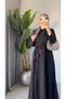 Women's Shawl Collar Detail Long Summer Beige Dress - 7