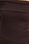 Women's Slim Fit Tight Fit Cotton Boat Neck Short Sleeve Brown T-Shirt Blouse - 4