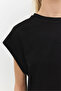 Crew Neck Short Sleeve T-Shirt with Ribbed Hem - 2