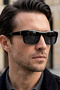 Handmade Acetate - Polarized - Uv400 Protected Black Color Men's Sunglasses 56 Ekartman Dkgg6294C1