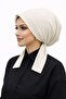 Scarf Bonnet Cotton Fabric Non-Slip Cream Color