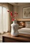 Modern Organic Formed Decorative Vase - Textured White Vase with a Textured Surface - 2