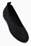 Rena Black Stone Knitwear Ballerina