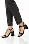 Black Women's Heeled Sandals