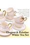 Elegant B&S 31-Piece Porcelain Tea Set for 6 – Vintage Style Teapot, Cups, Saucers, Plates, Spoons - 5